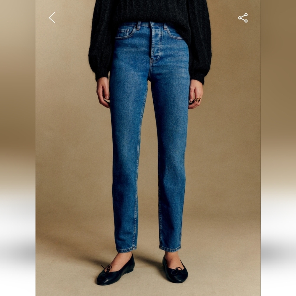 Sézane Brut Sexy Jeans Denim Blue (Old Fit) Size Us12 Equivalent